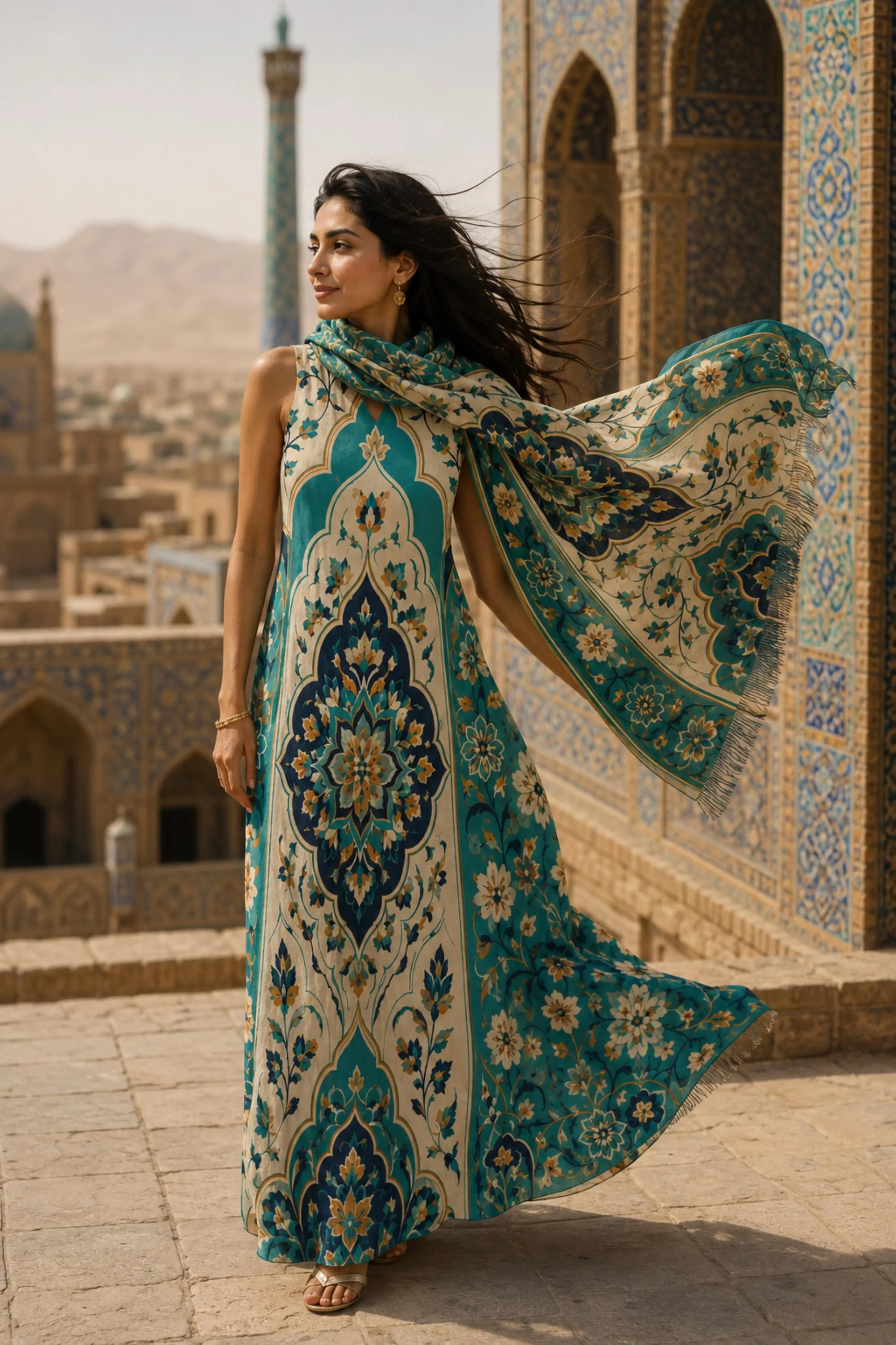 Pakistani Boho Maxi Modest Anarkali Dress for Mom Engagement Wedding Guest Outfit Semi Formal Dress for Daughter Salwar Kameez Evening Gown - image 4