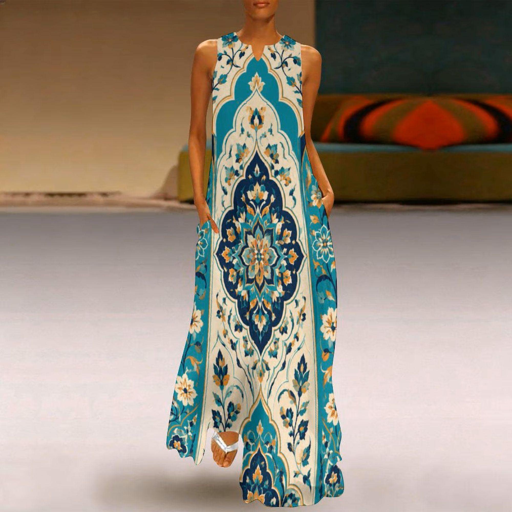 Pakistani Boho Maxi Modest Anarkali Dress for Mom Engagement Wedding Guest Outfit Semi Formal Dress for Daughter Salwar Kameez Evening Gown - image 3