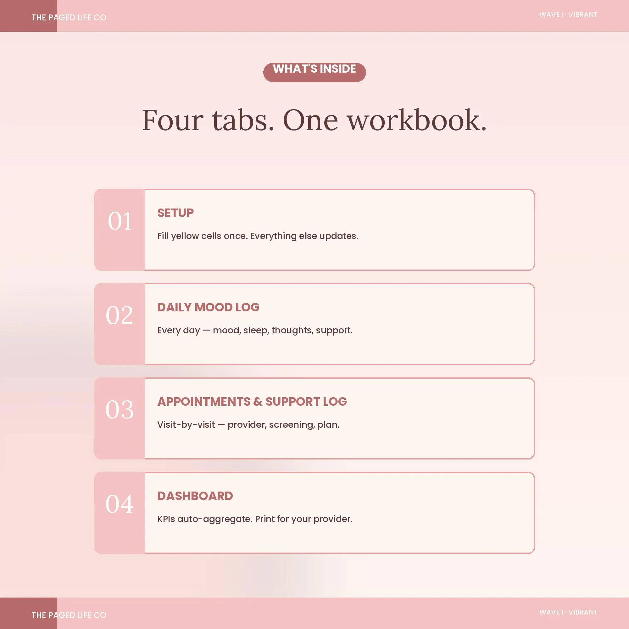 Postpartum Mental Health Spreadsheet | Mood Sleep Intrusive Thoughts Support | 5 Aesthetic Themes | Instant Digital Download - image 2
