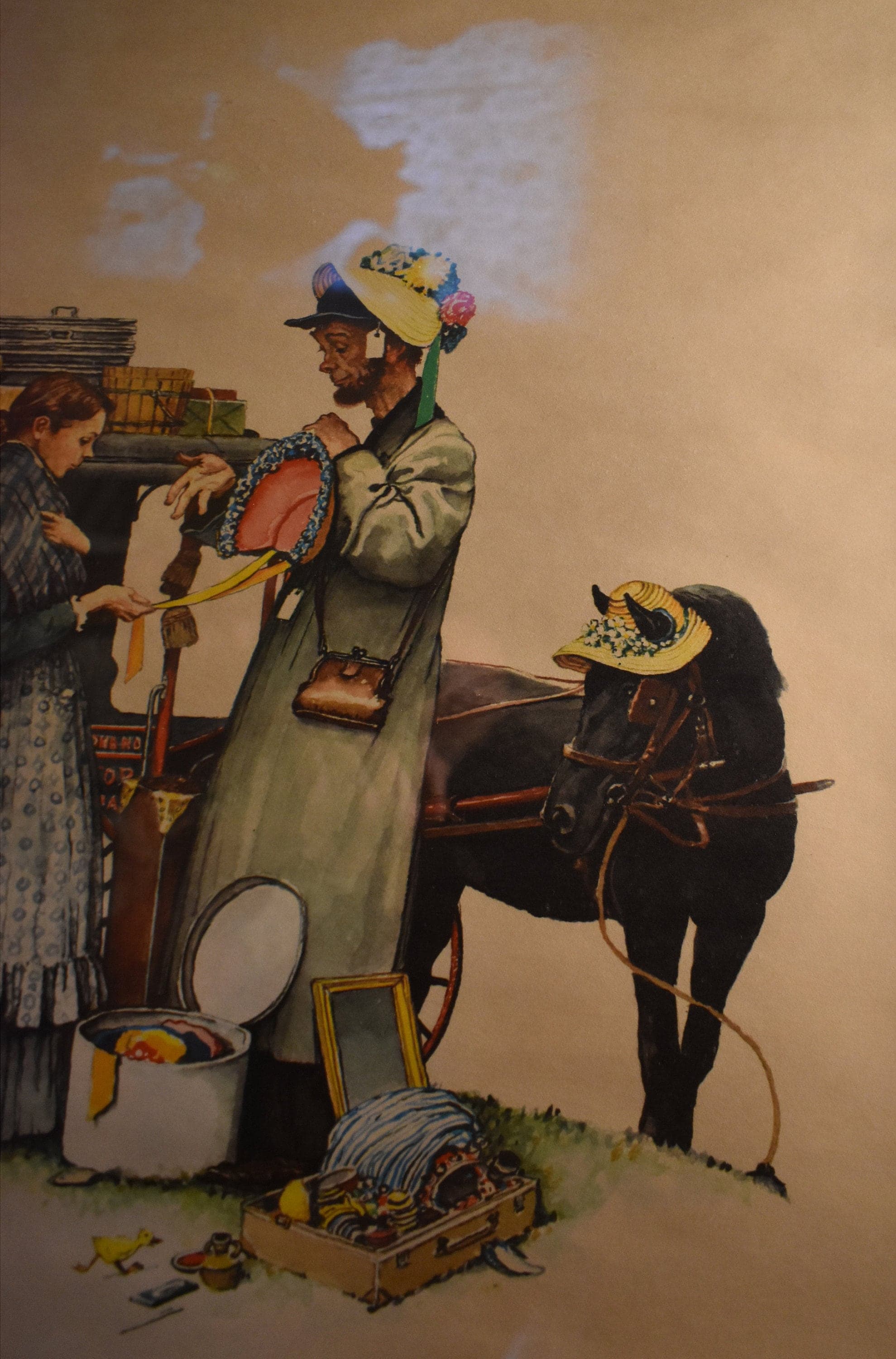 vintage Norman Rockwell print traveling salesman artist Norman Rockwell - image 5