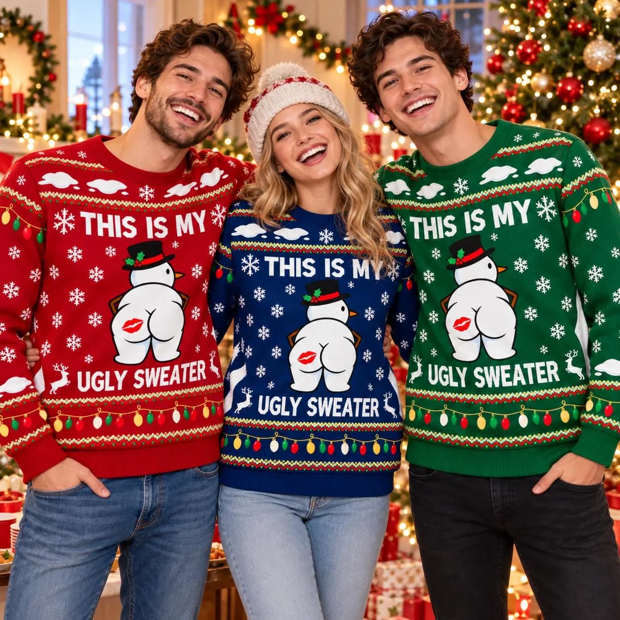 Funny Ugly Christmas Sweater, Snowman Christmas Sweater, Adult Humor Xmas Sweater, Ugly Sweater Party, Funny Holiday Gift - image 4