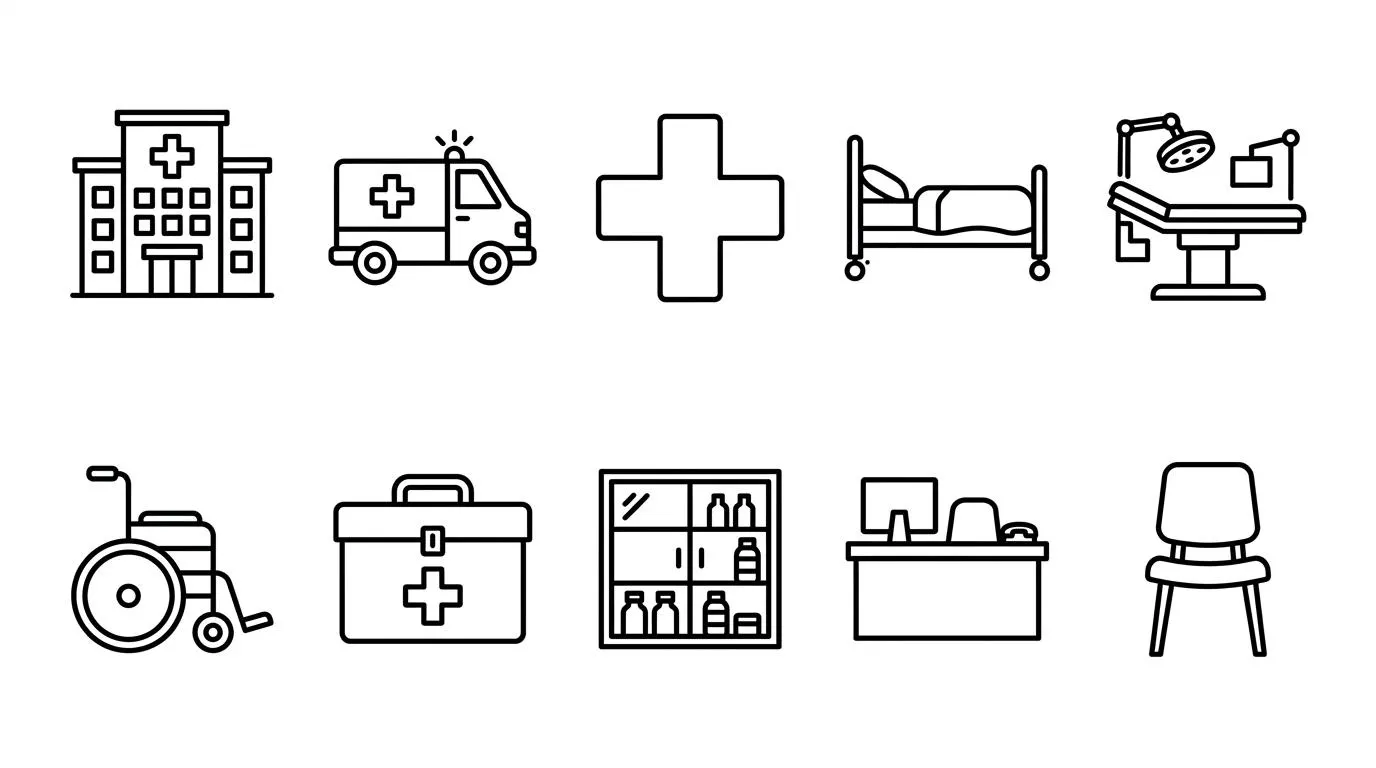 50 Medical Healthcare Icons Bundle | Outline Style SVG PNG EPS (Commercial Use) - image 5