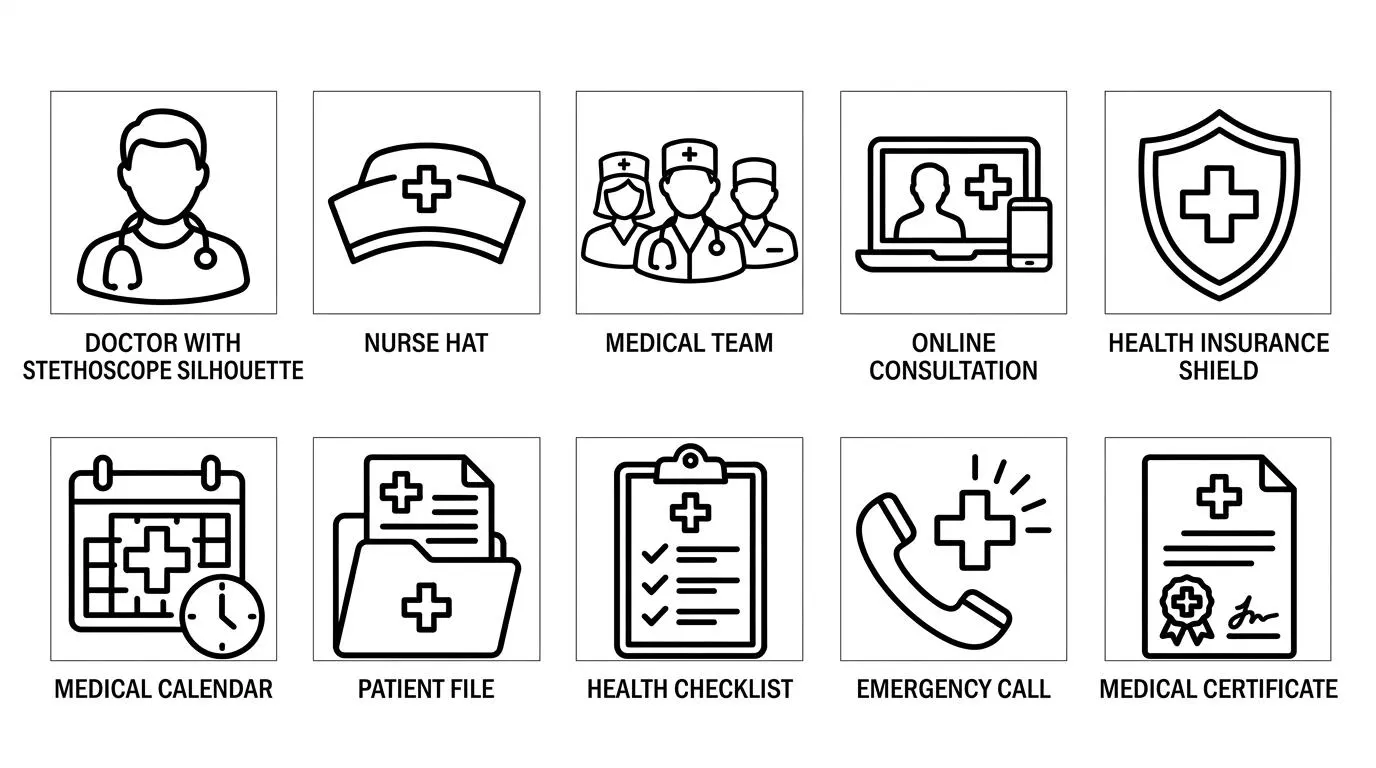50 Medical Healthcare Icons Bundle | Outline Style SVG PNG EPS (Commercial Use) - image 3