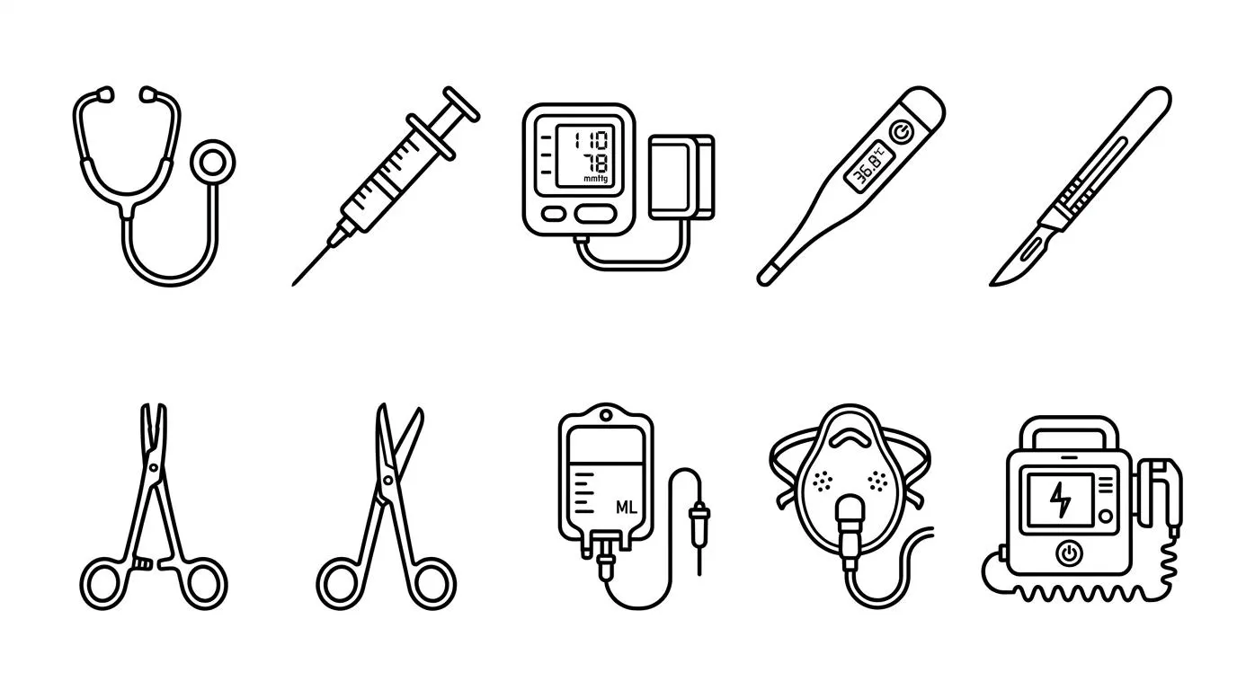 50 Medical Healthcare Icons Bundle | Outline Style SVG PNG EPS (Commercial Use) - image 4