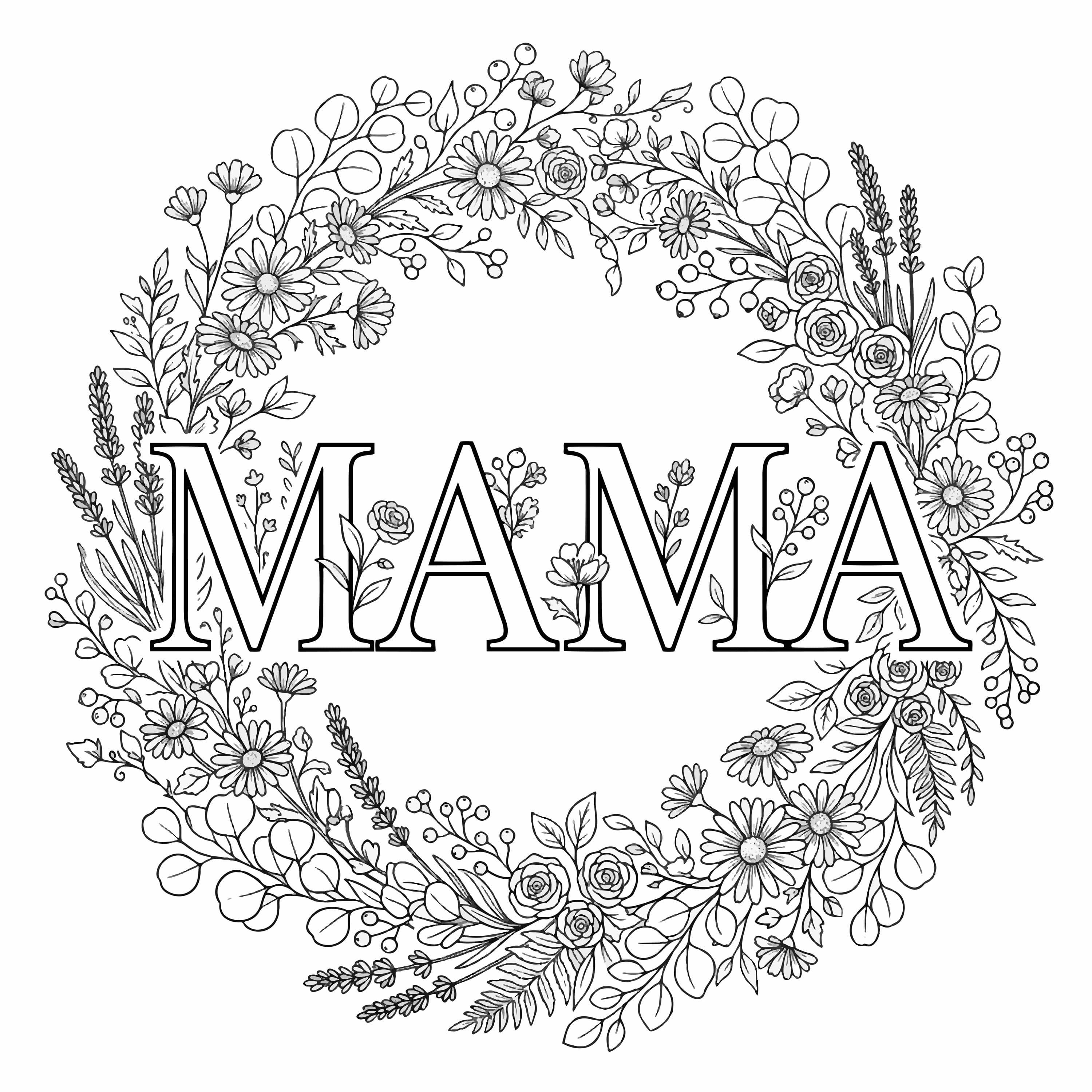 Mama Svg Bundle Floral Mom Life Grandma Nana Wildflower Wreath Mothers Day Cricut Png Eps Ai Dxf - image 3