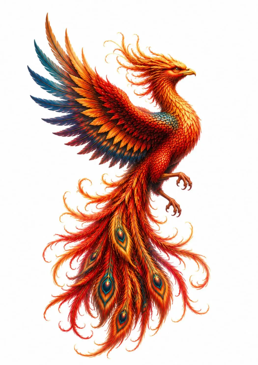 15 Phoenix Clipart PNG, Emerald Phoenix, Fantasy Bird Graphics, Mythical Firebird, Transparent Background, Digital Download - image 2