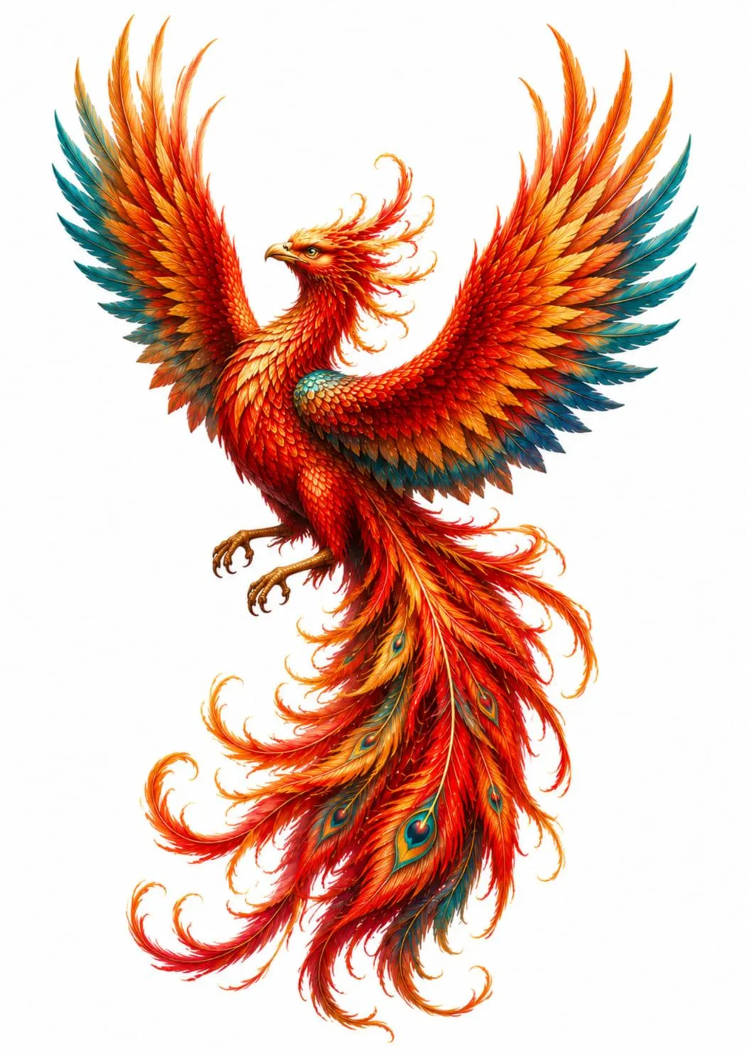 15 Phoenix Clipart PNG, Emerald Phoenix, Fantasy Bird Graphics, Mythical Firebird, Transparent Background, Digital Download - image 5