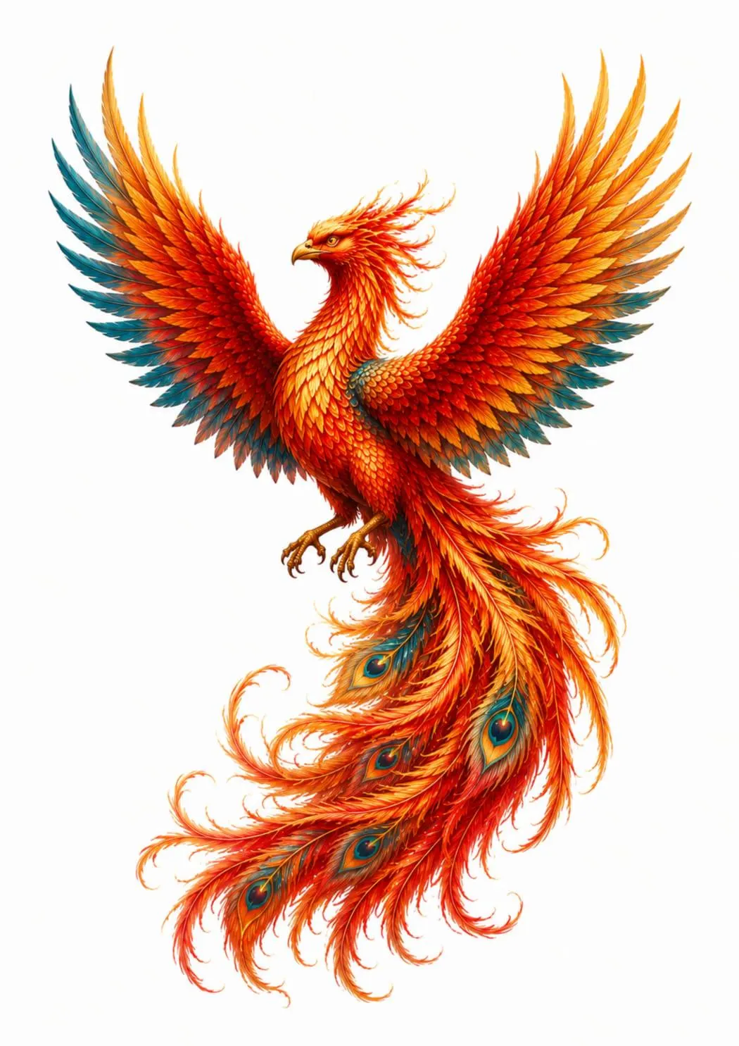 15 Phoenix Clipart PNG, Emerald Phoenix, Fantasy Bird Graphics, Mythical Firebird, Transparent Background, Digital Download - image 3
