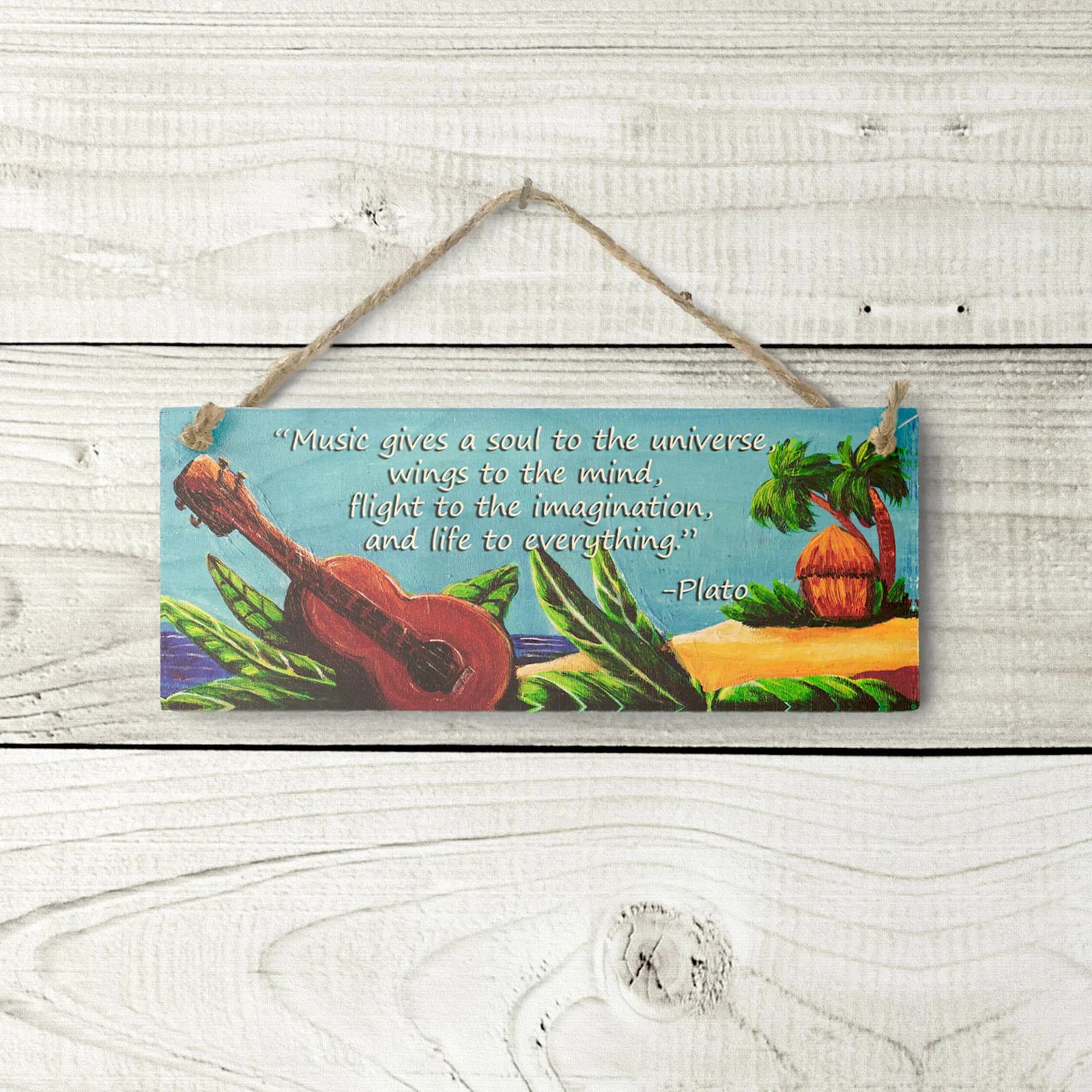 Plato Quote Sign - Hawaiian Sign Tropical Beach Decor