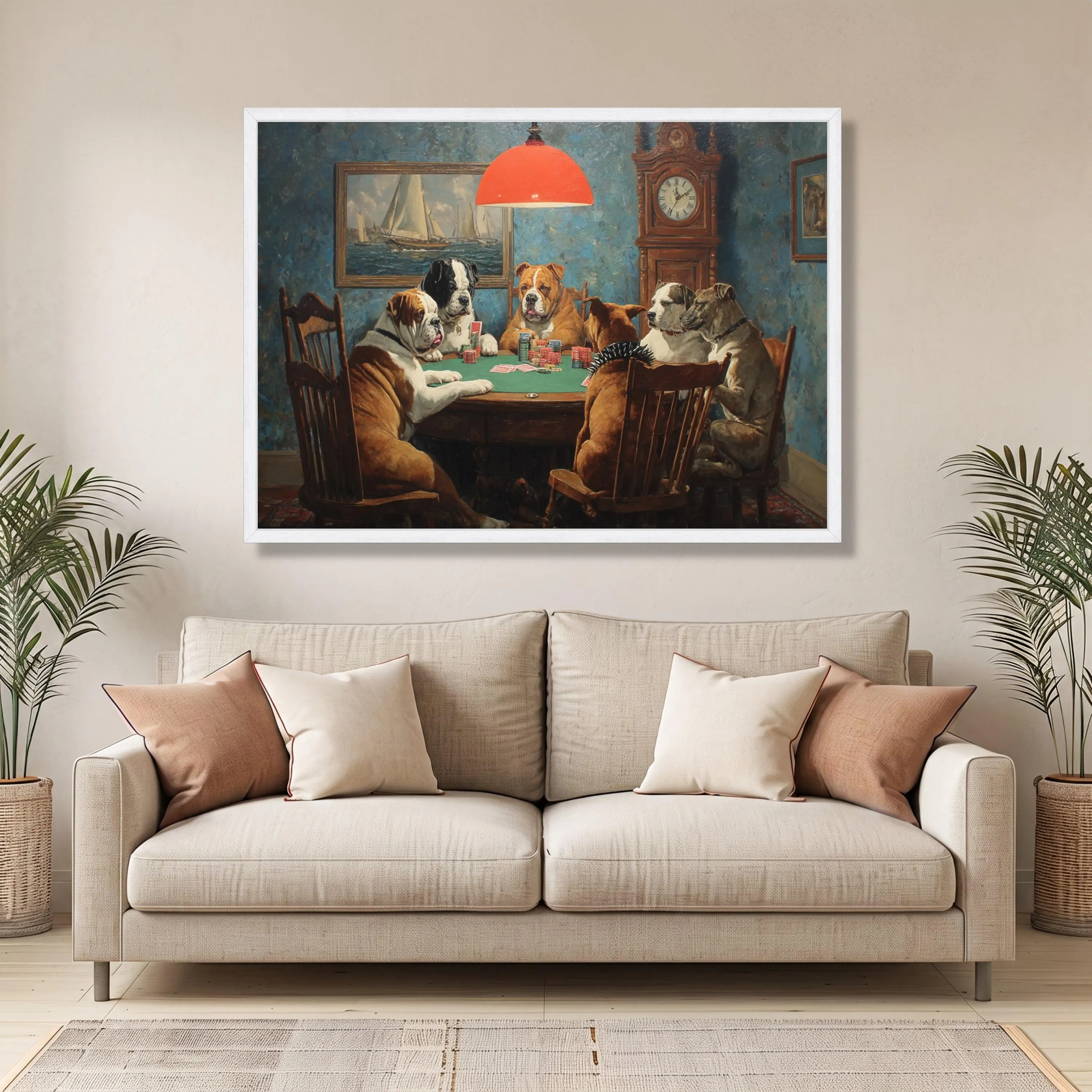 Vintage Dogs Playing Poker Canvas Art, Humorous Canine Scene, Ready to Hang - image 5