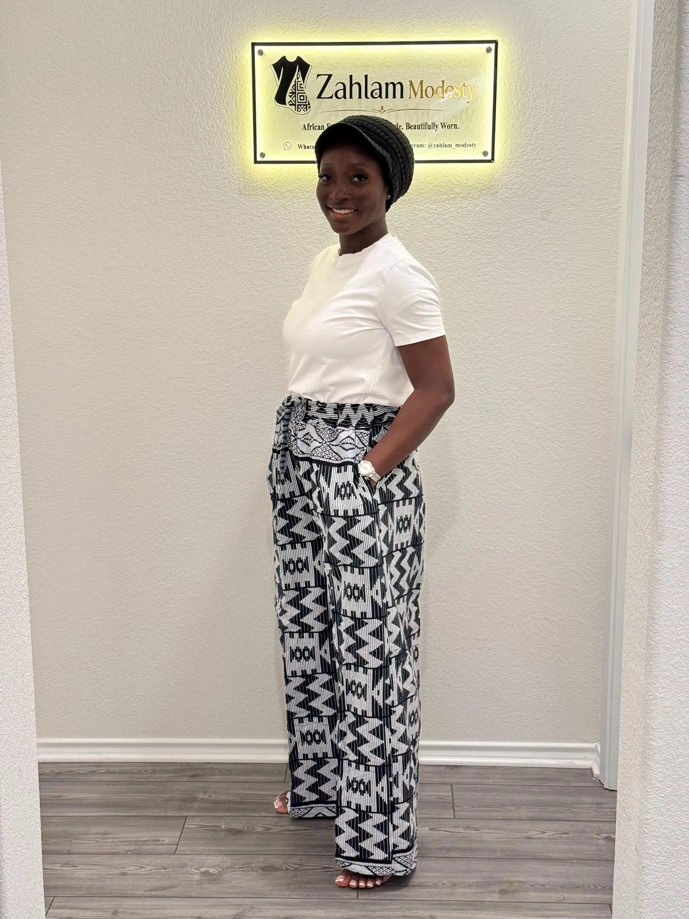 African Ankara Palazzo Pants | High-Waist Wide Leg Wax Print Trousers - image 4