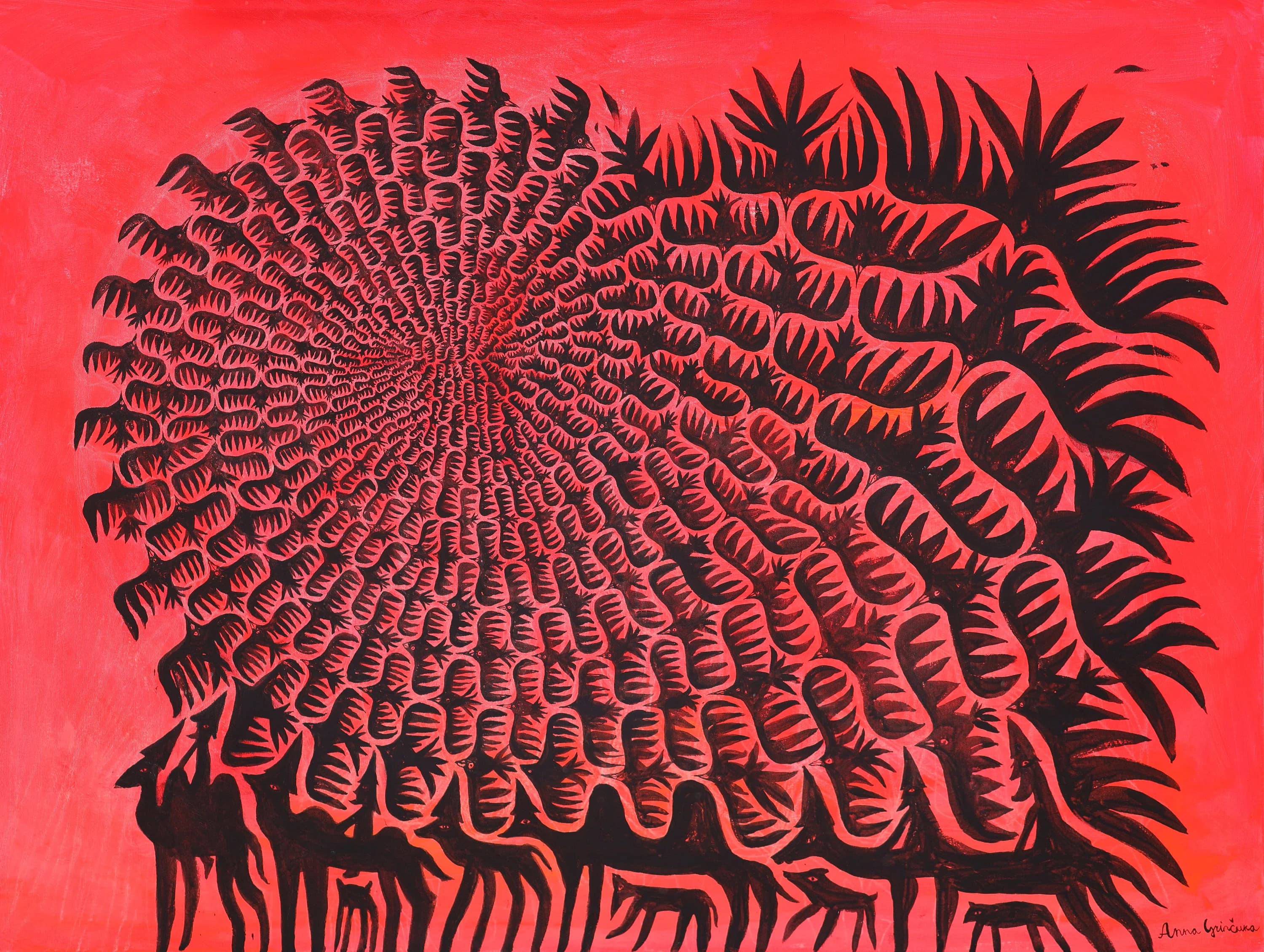 Acrylic on Canvas, Original Painting by Artist Anna Grincuka