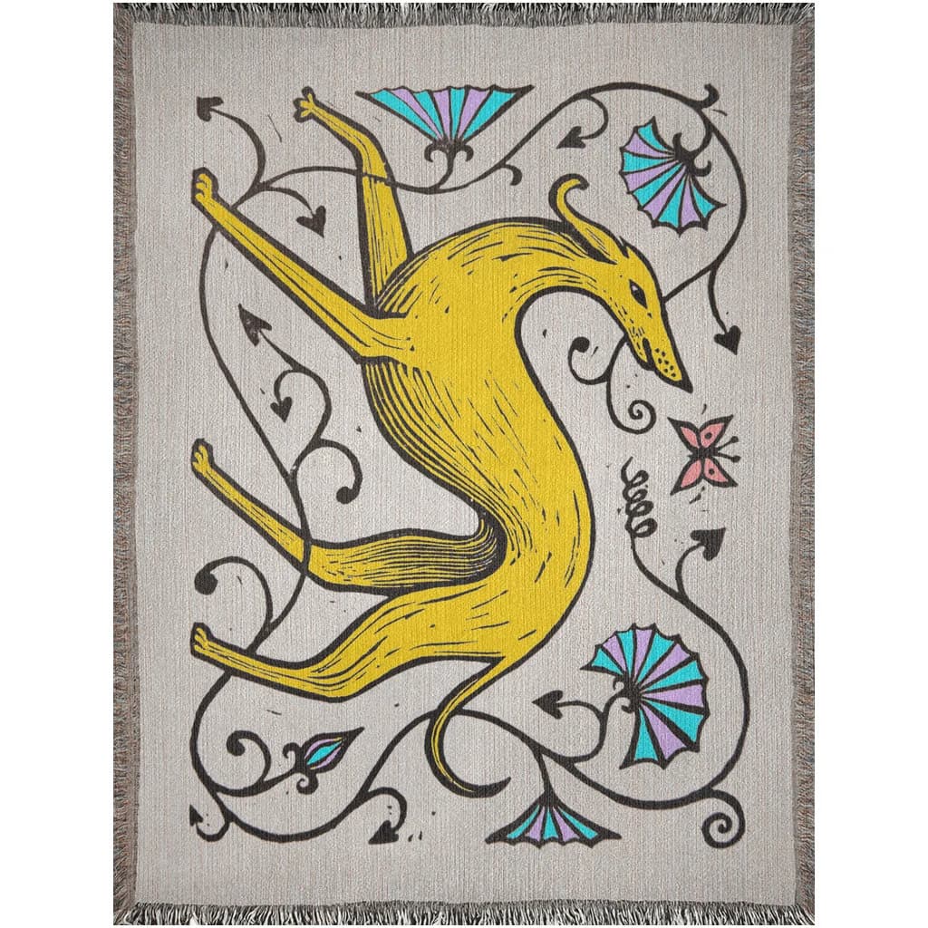 Throw Blanket, Greyhound Woven Blanket, Art Nouveau, Art Deco, Dog Victorian - image 4