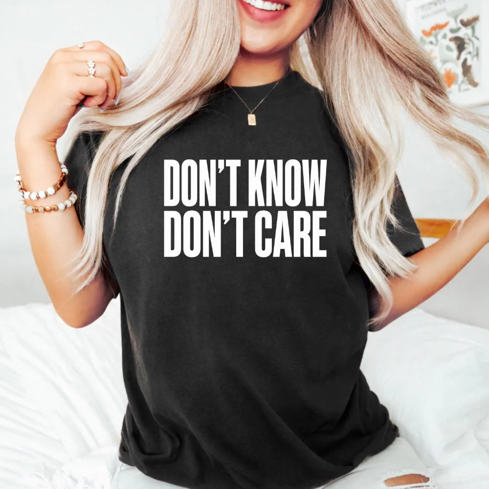 Don't know don't care : Funny Sarcasm Quote Everyday Humor png, Sassy Attitude Funny Clipart