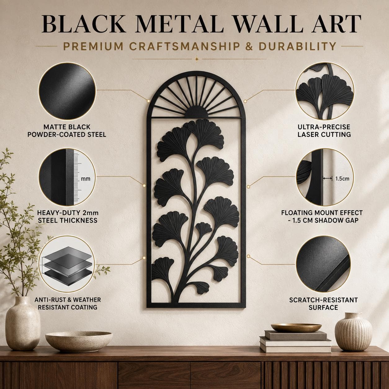 Personalized Lotus Metal Wall Art, Custom Name Sign, Geometric Bloom Decor, Floral Monogram Sign, Yoga Gift, Housewarming Gift, Zen Wall Art - image 2