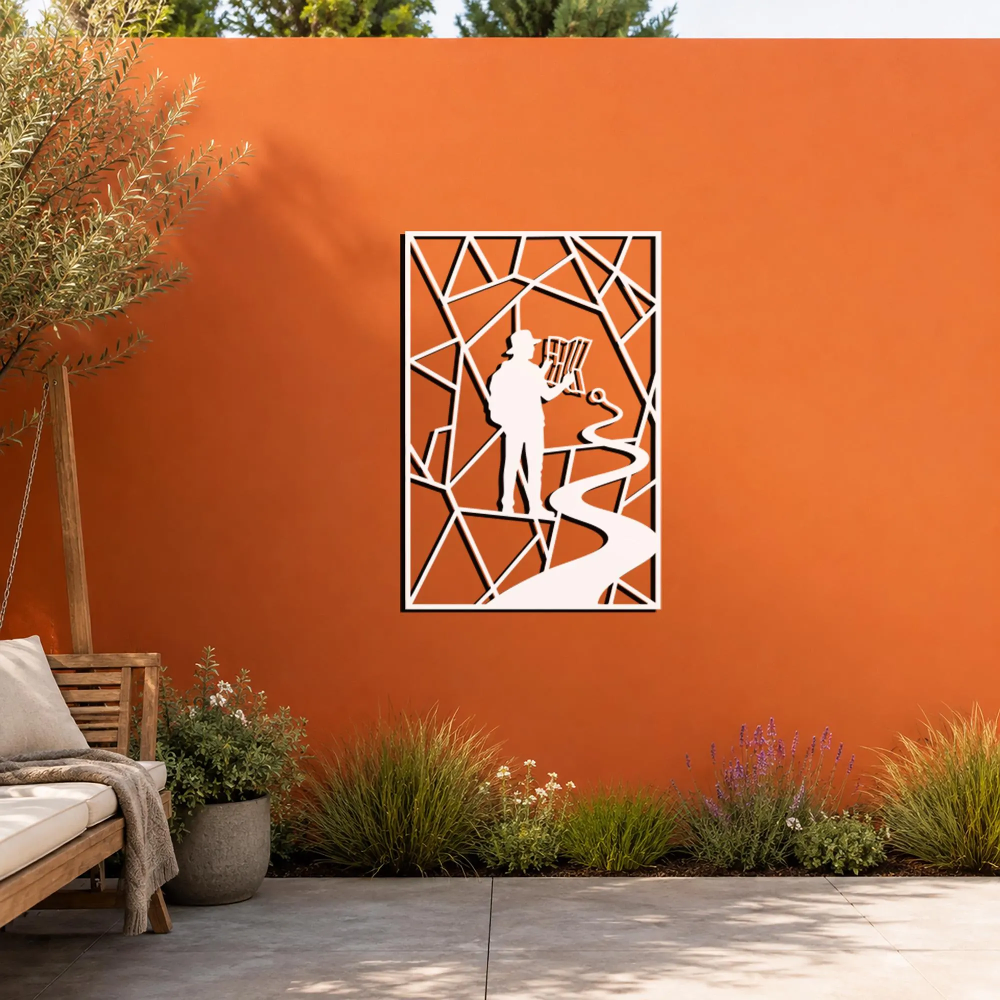 Hiker Metal Wall Art, Hiking Adventure Decor, Travel Map Artwork, Mountain Trek Gift, Backpacker Wall Art, Outdoor Explorer Metal Decoration - image 4