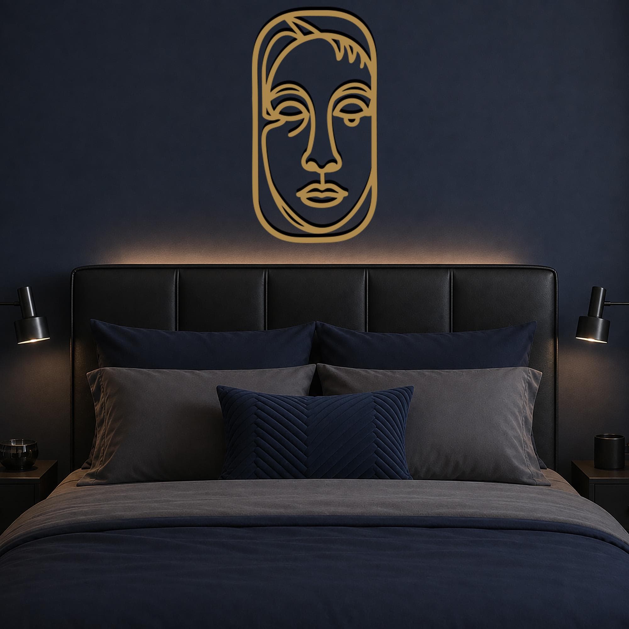 Abstract Face Metal Wall Art, Modern Line Portrait, Minimalist Figure Decor, Contemporary Woman Artwork, Artistic Metal Wall Art, Woman Gift - image 5