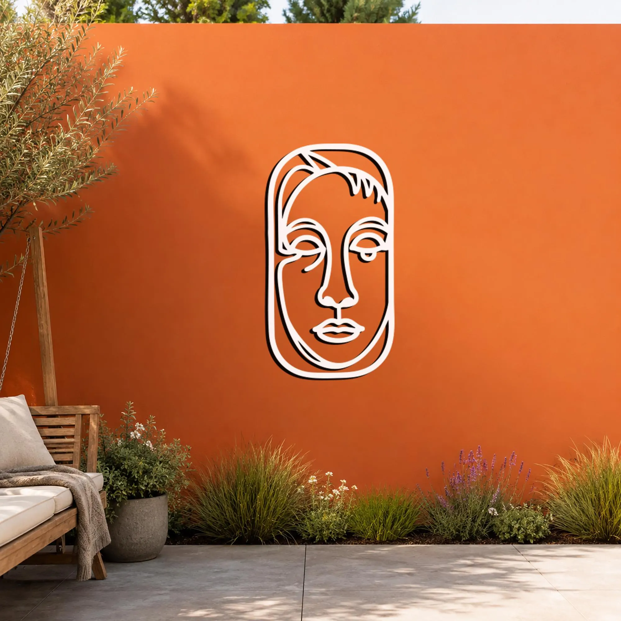 Abstract Face Metal Wall Art, Modern Line Portrait, Minimalist Figure Decor, Contemporary Woman Artwork, Artistic Metal Wall Art, Woman Gift - image 4
