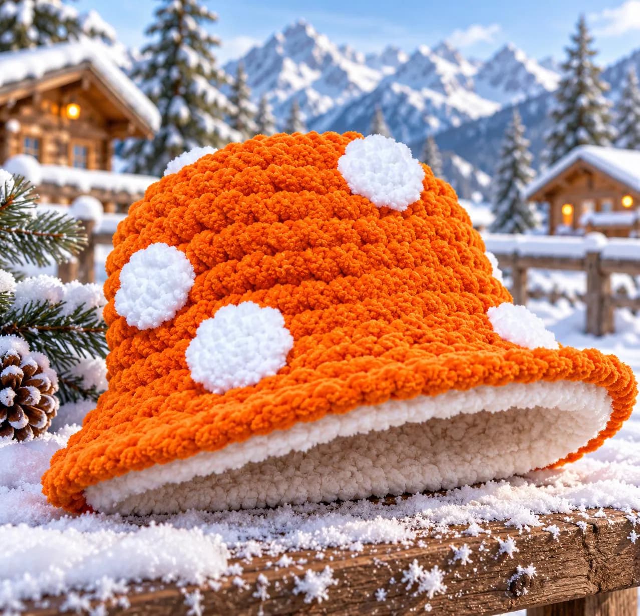 Whimsical Crochet Bucket Cap, Cozy Textured Fisherman Hat, Playful Halloween Costume Headwear