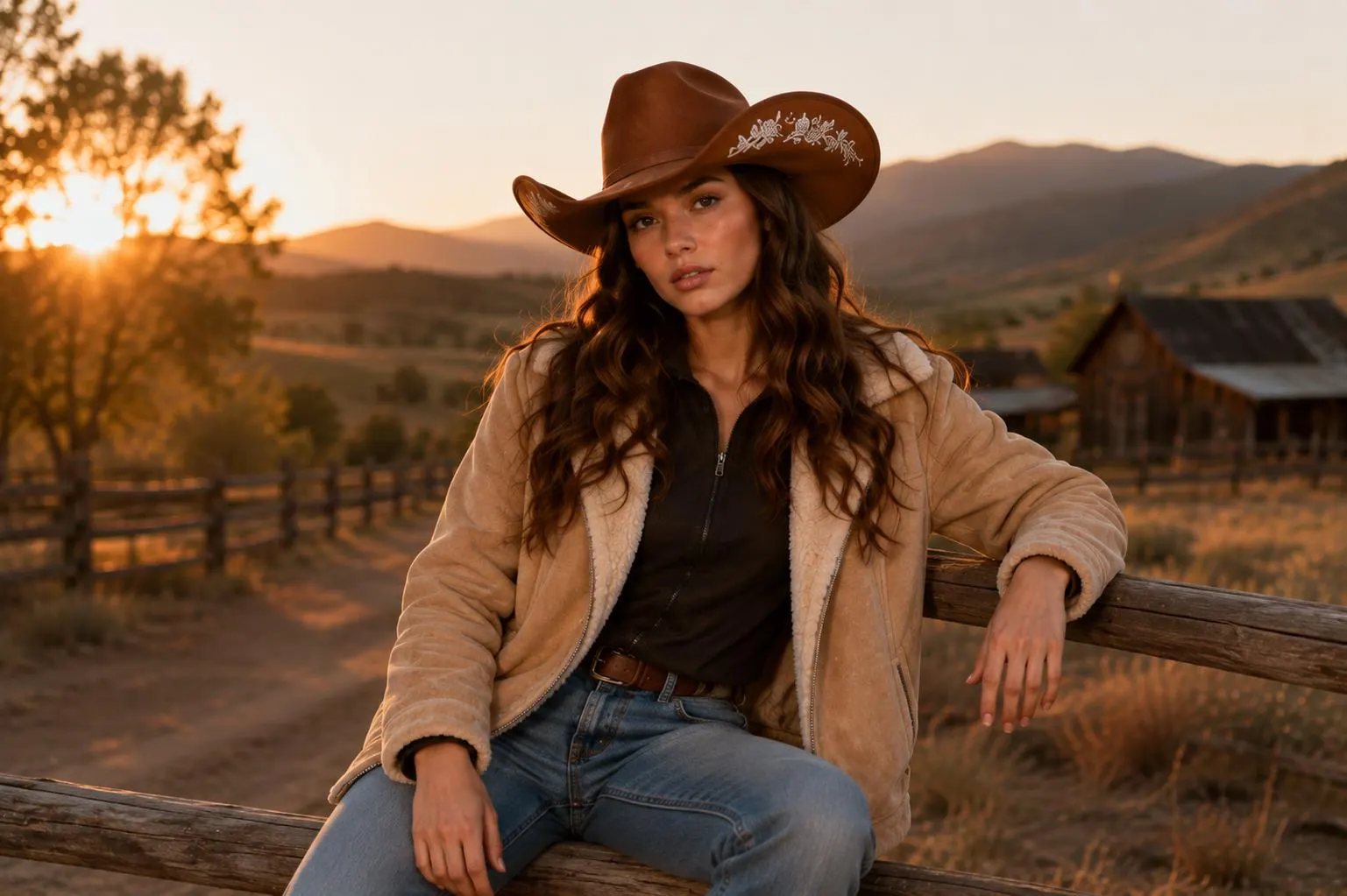 Western Cowboy Hat, Wide Brim Cowgirl Hat, Country Festival Accessory