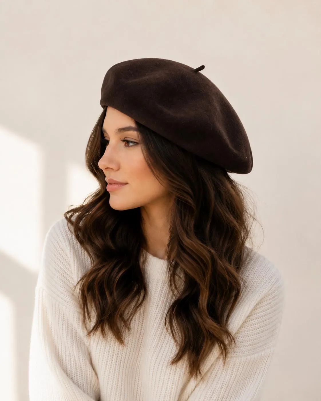 Women's French Beret Hat, Solid Color Winter Artist Cap, Retro Parisian Style - image 5
