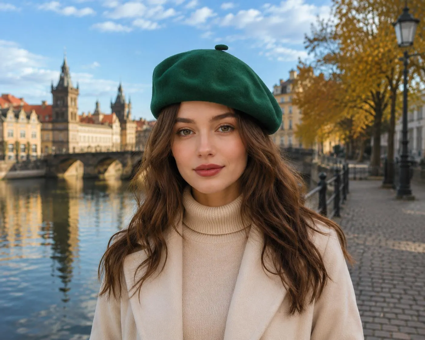 Women's French Beret Hat, Solid Color Winter Artist Cap, Retro Parisian Style - image 3