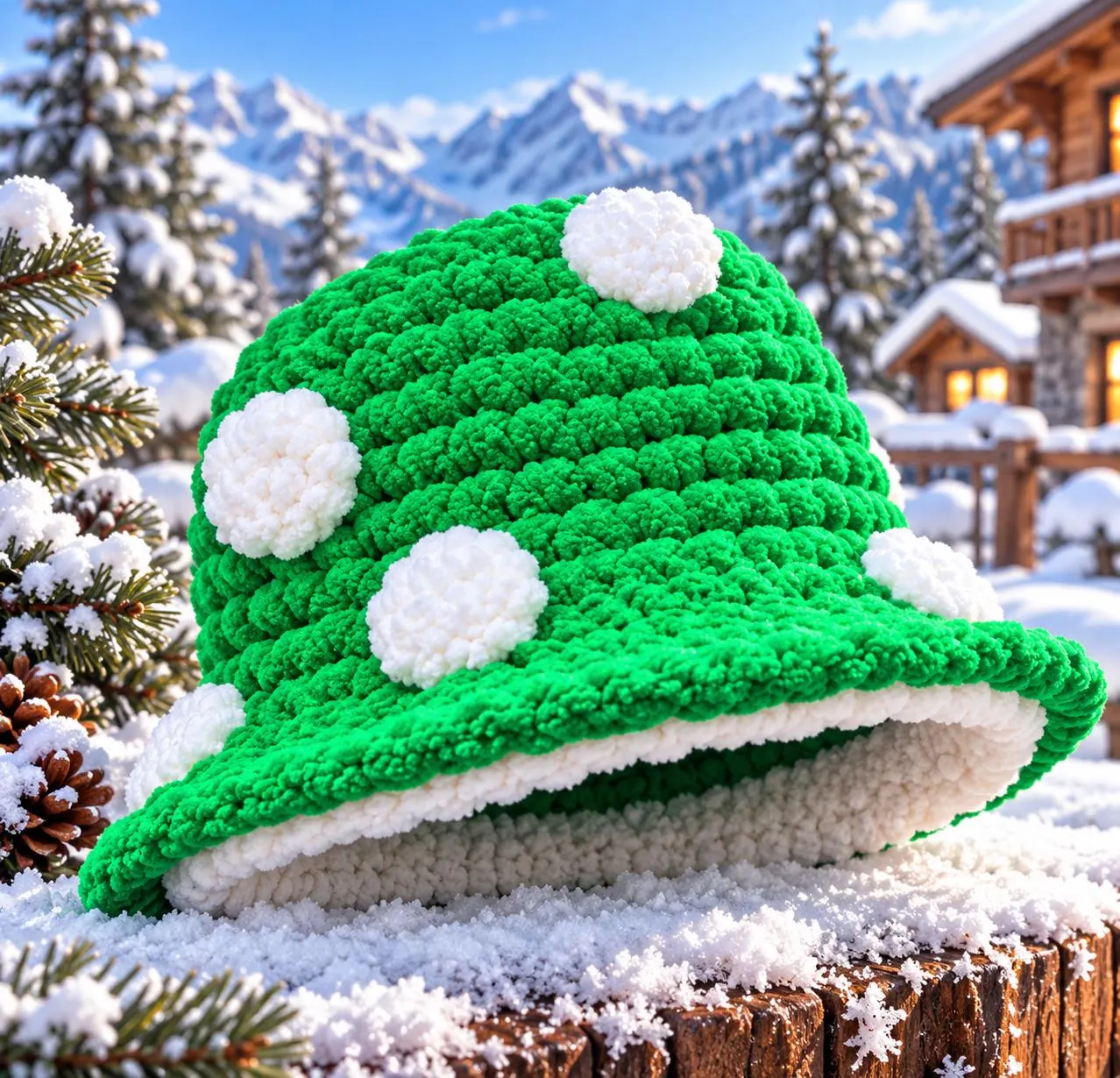 Whimsical Crochet Bucket Cap, Cozy Textured Fisherman Hat, Playful Halloween Costume Headwear - image 3