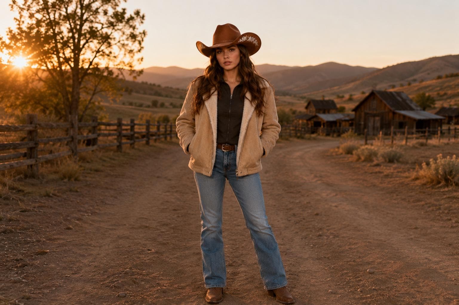 Western Cowboy Hat, Wide Brim Cowgirl Hat, Country Festival Accessory - image 2