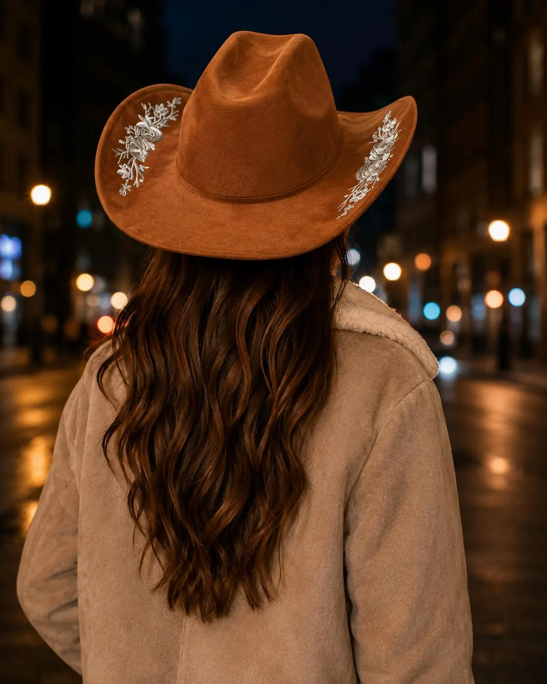 Western Cowboy Hat, Wide Brim Cowgirl Hat, Country Festival Accessory - image 4