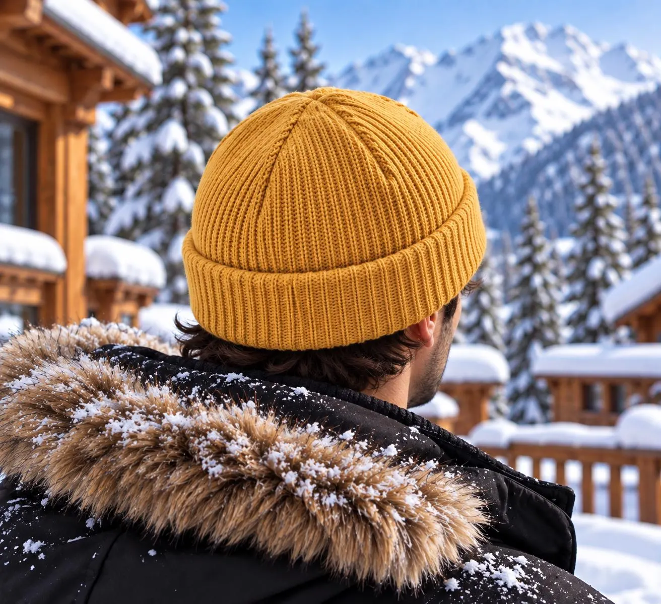 Unisex Short Knit Beanie, Warm Winter Skull Cap, Casual Hip Hop Style Wool Hat - image 4
