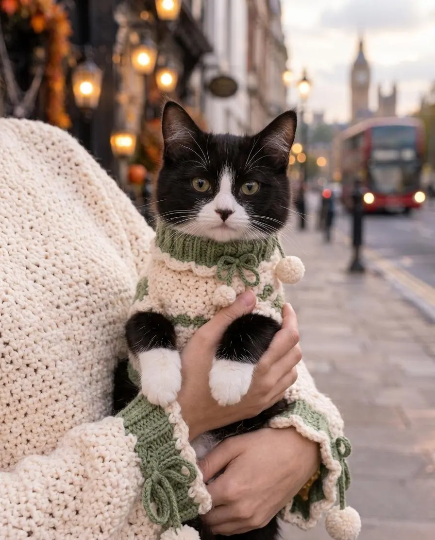 Celestial Meadow Cat Sweater Pattern, Personalized Crochet Pet Clothing (PDF) - image 5