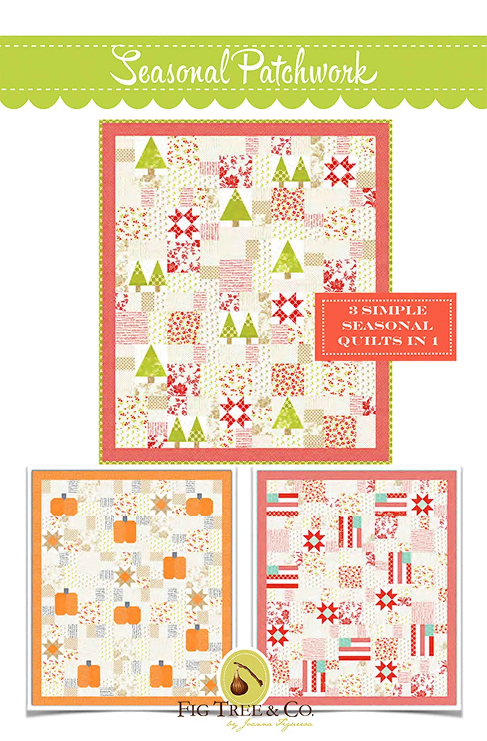PATTERN: ANNIE'S Wreaths - Fig Tree Quilts - FTQ1792 - Christmas - Throw Quillt - Lap Quilt - Square Quilt - Christmas Figs II - 68" x 68" - image 5