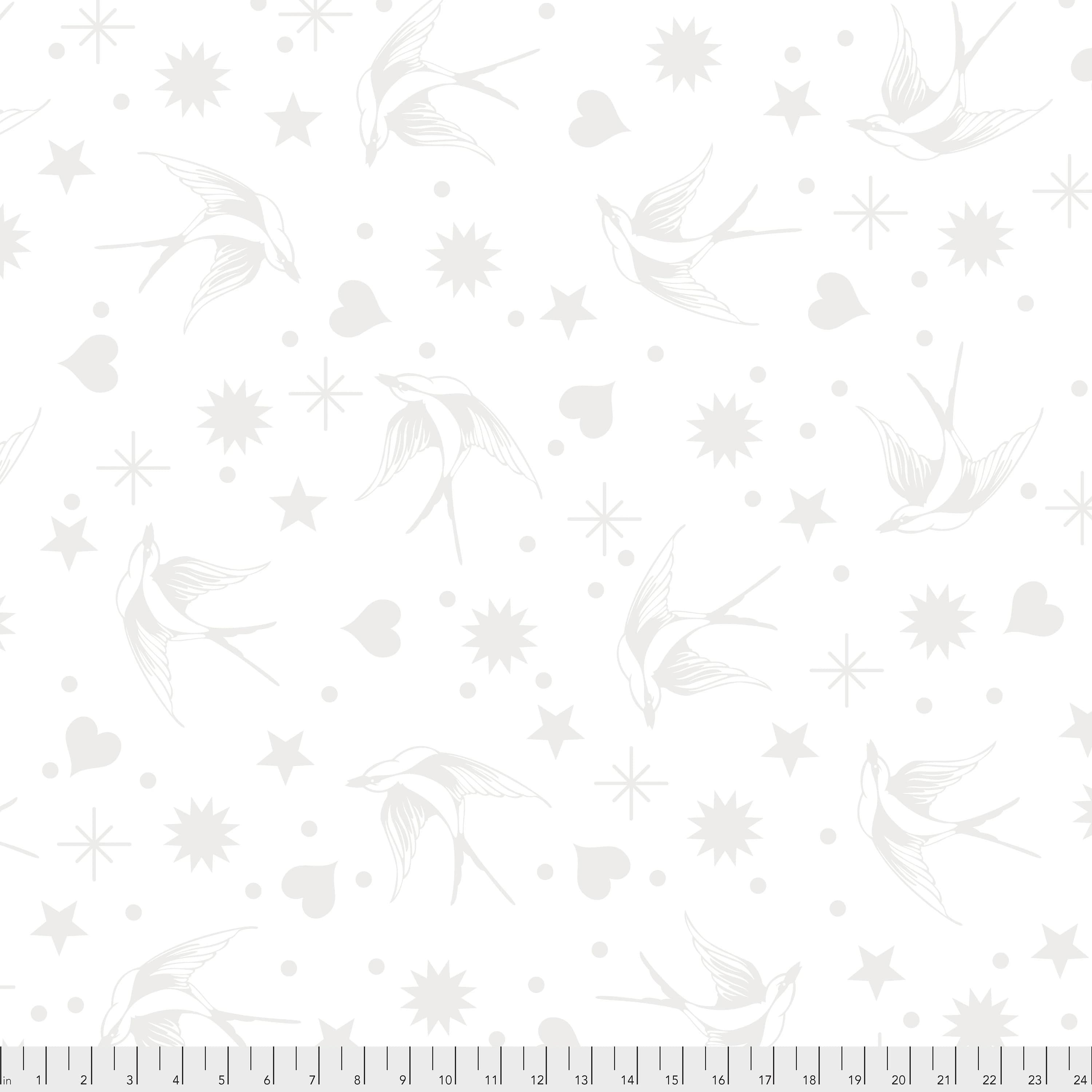Tula Pink PRE-CUT: 5 Inch Charm Fairy Flakes - Charm Pack - Black on Black - FB6CPTP.FairyInk - Black - Ink - Background - 5 inch squares - image 5
