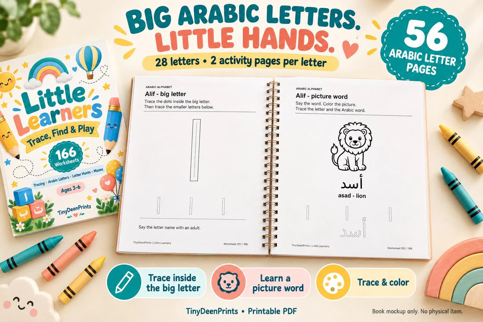BUNDLE 166 Arabic Letters & Alphabet Worksheets for Kids - image 3