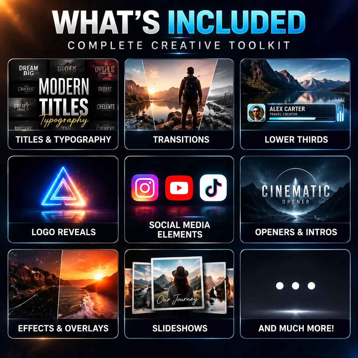 10000+ Final Cut Pro Templates Bundle, 4K Video Editing Assets Pack with Transitions Titles Effects for FCP, Digital Download - image 3