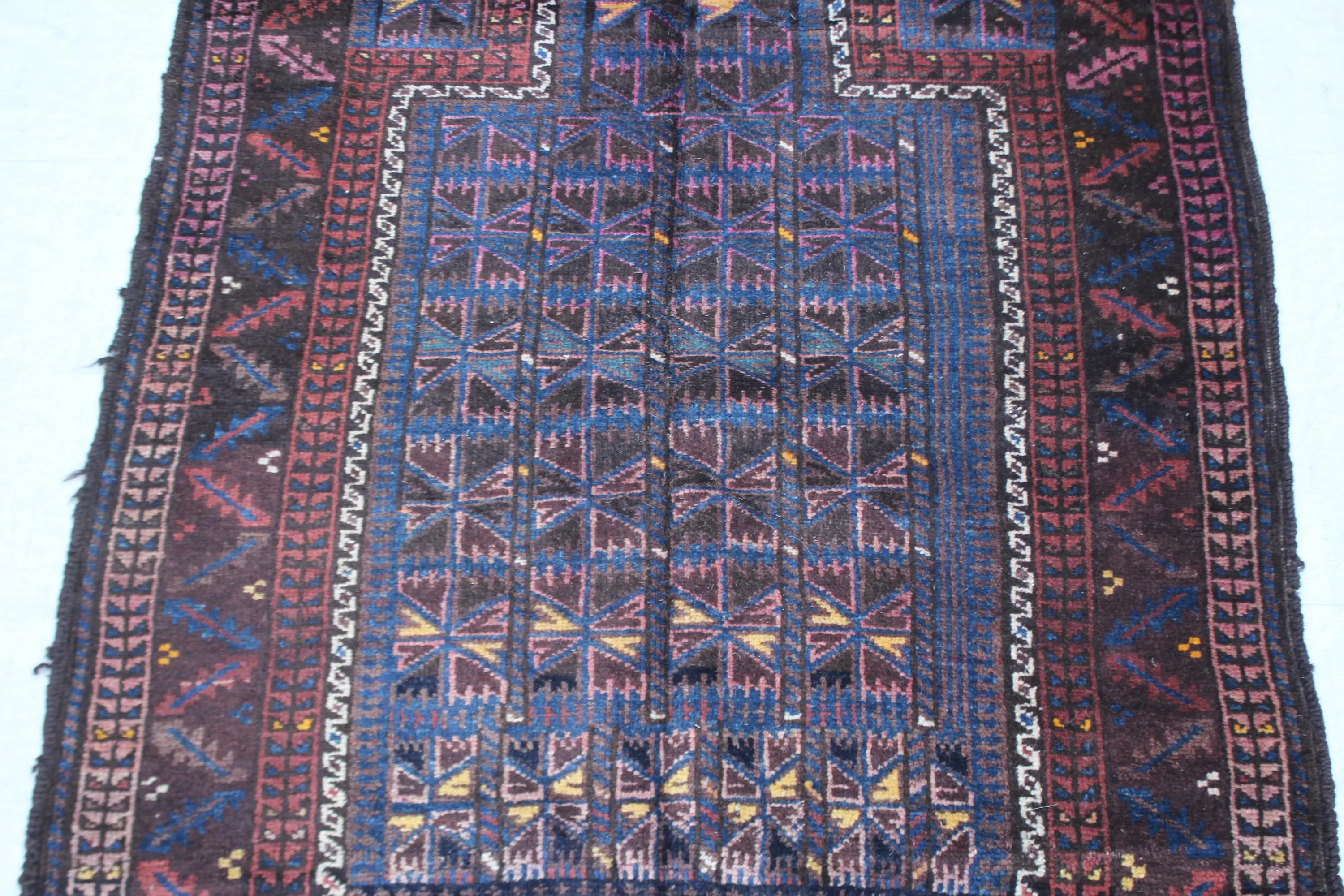 Handmade Afghan Wool Kilim Rug, Charcoal Black Geometric Tribal Accent (2.10 x 4 FT) - image 4
