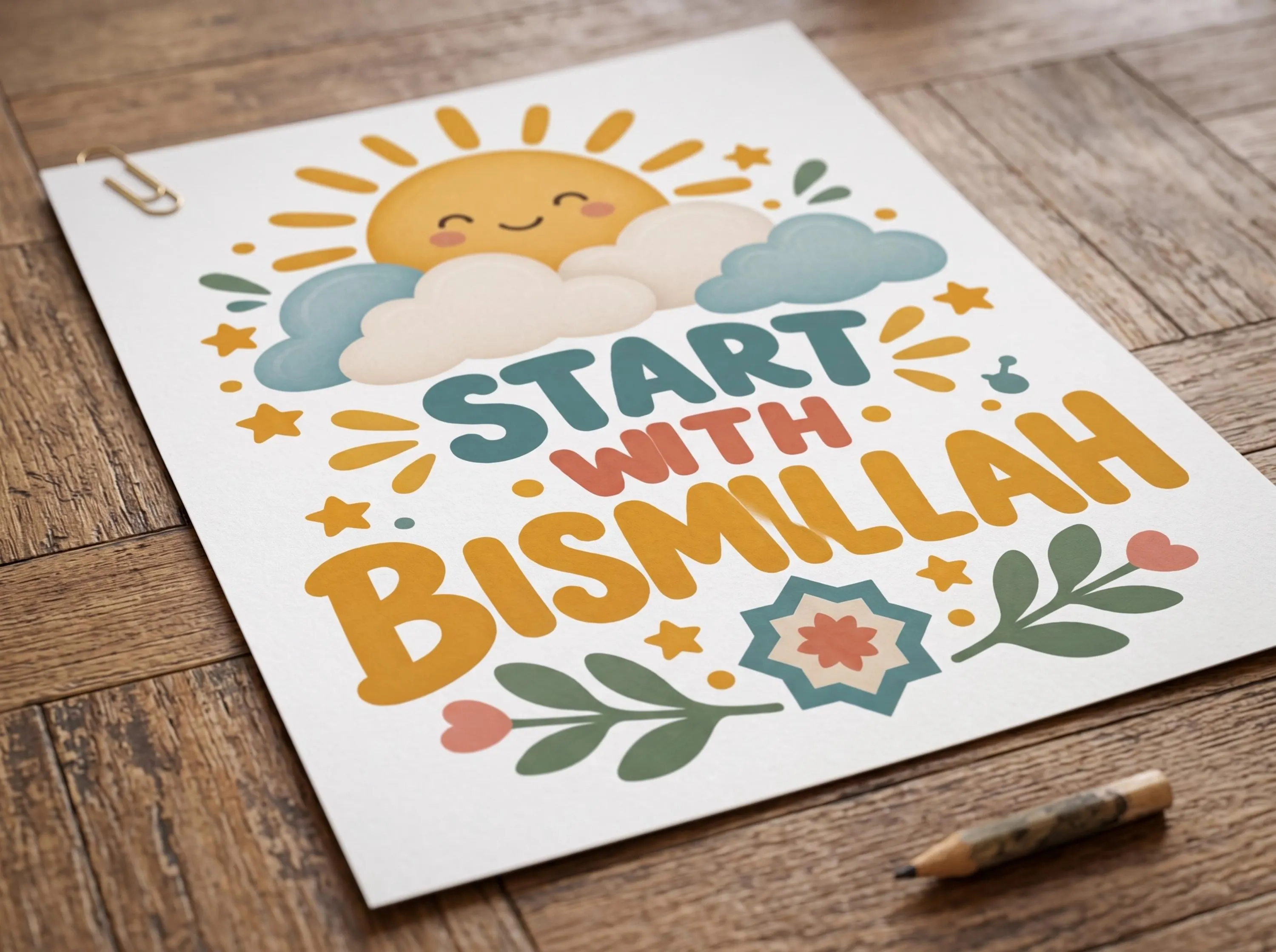 Islamic Wall Art for Kids | Set of 3 Muslim Nursery Posters | Eid Gift Printable Digital Download | Colorful Arabic Decor for Kids Room - image 5