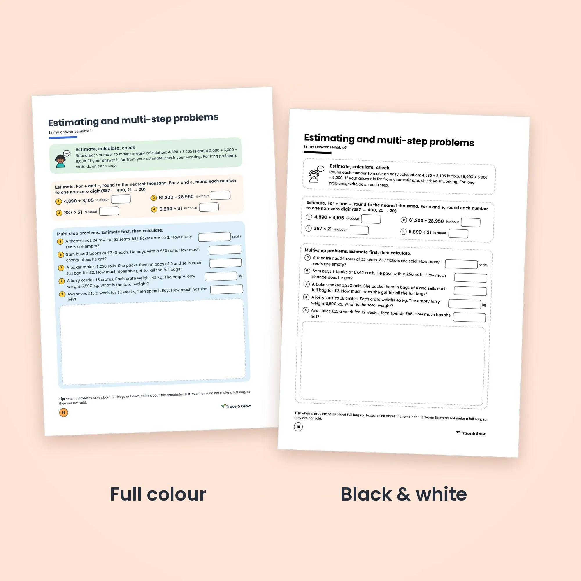 Year 6 Maths Workbook: inside pages
