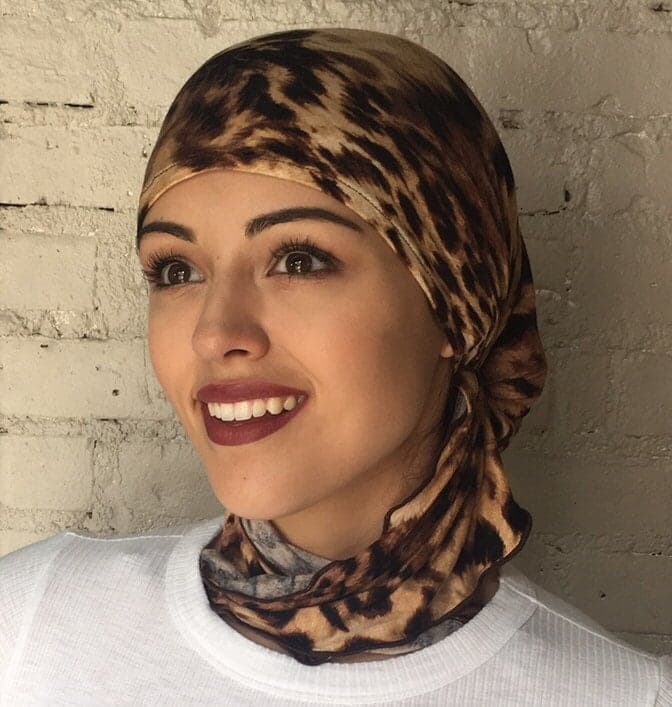 Headwear Gift | Hijab Style Animal Print Slip On Style Very Comfortable Pre Tied Head Wrap Muslim Modern Hijab Scarf Durag | Made in USA