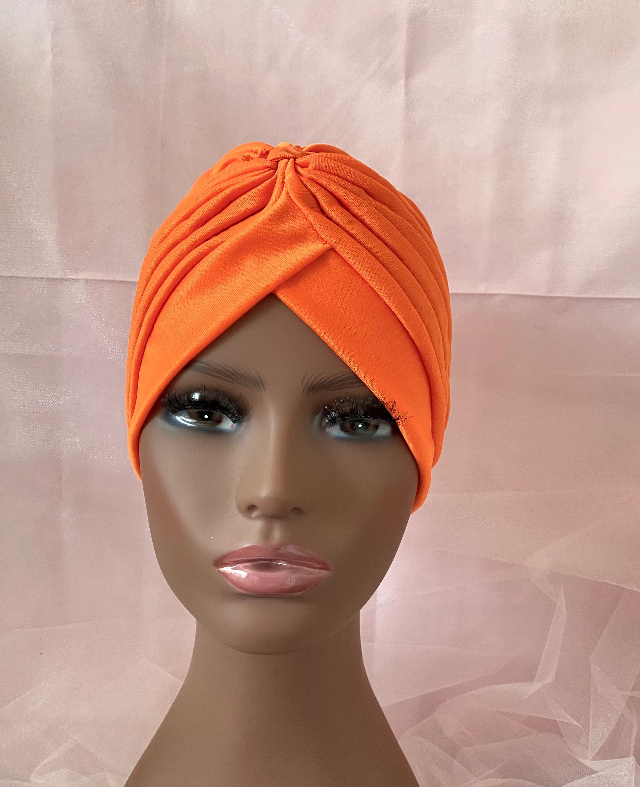 Orange Fashion Turban: Glamorous Classy Headwear - image 2