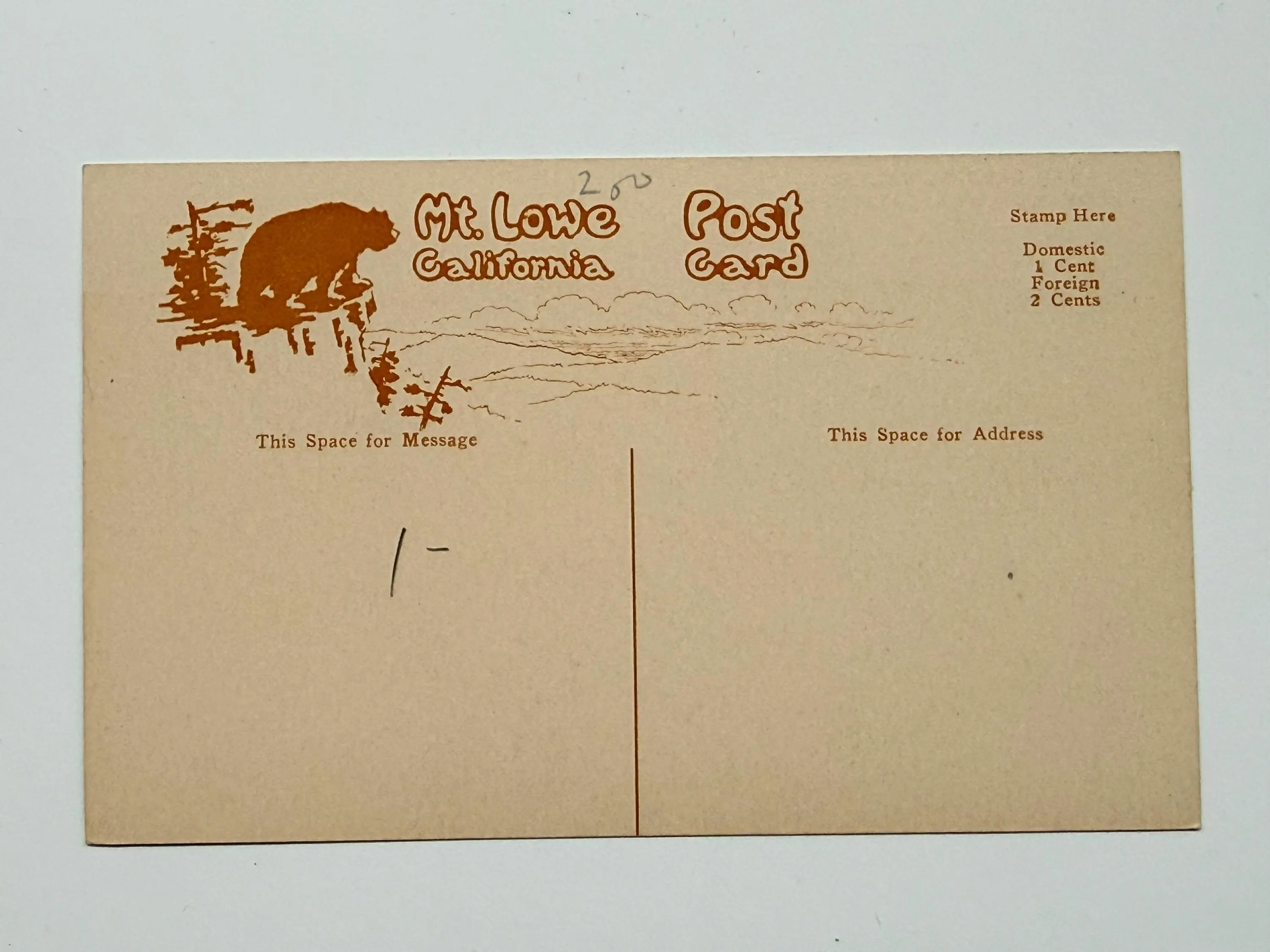San Gabriel Valley, Mount Lowe, California, Vintage Postcard - image 3