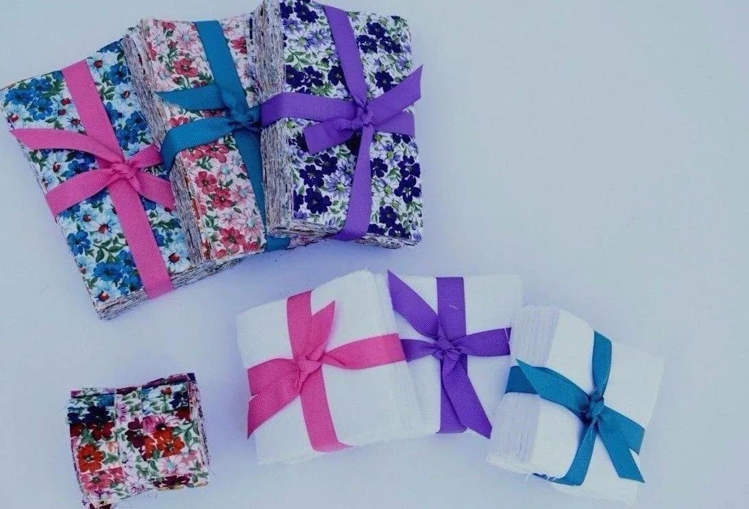 Brick Flowers Quilt Kit Fabric Pattern and Binding and backing Included ALL PRE CUT - image 4