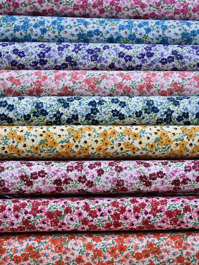 Brick Flowers Quilt Kit Fabric Pattern and Binding and backing Included ALL PRE CUT - image 3