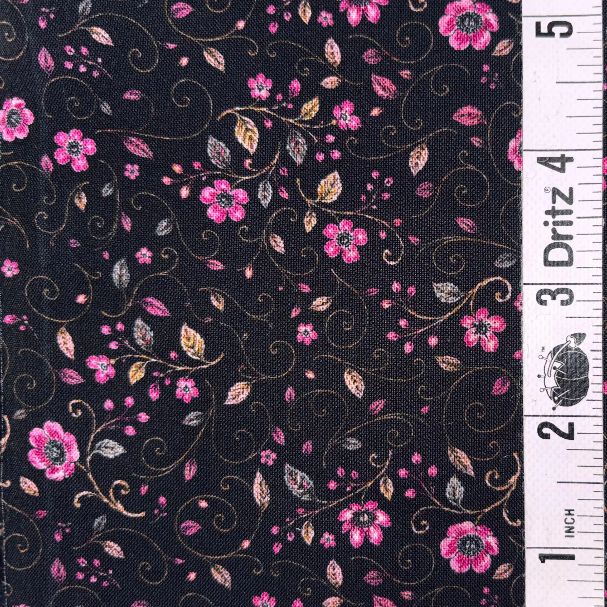 Fabric by the yard - Purple Floral Midnight - image 2