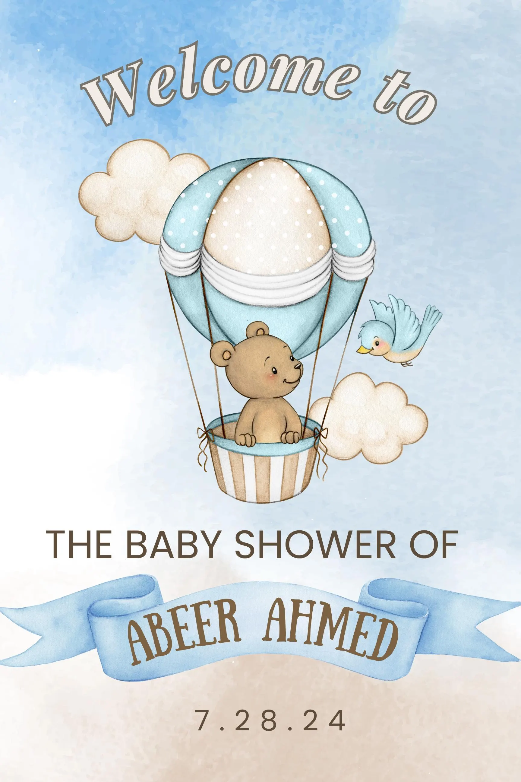 6 in 1, Muslim baby shower printable bundle, entry sign, Invitation, game signs, program, Digital Download - image 2