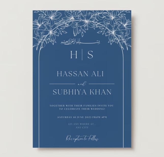 Muslim walimah nikkah wedding invite, Digital Download - image 4