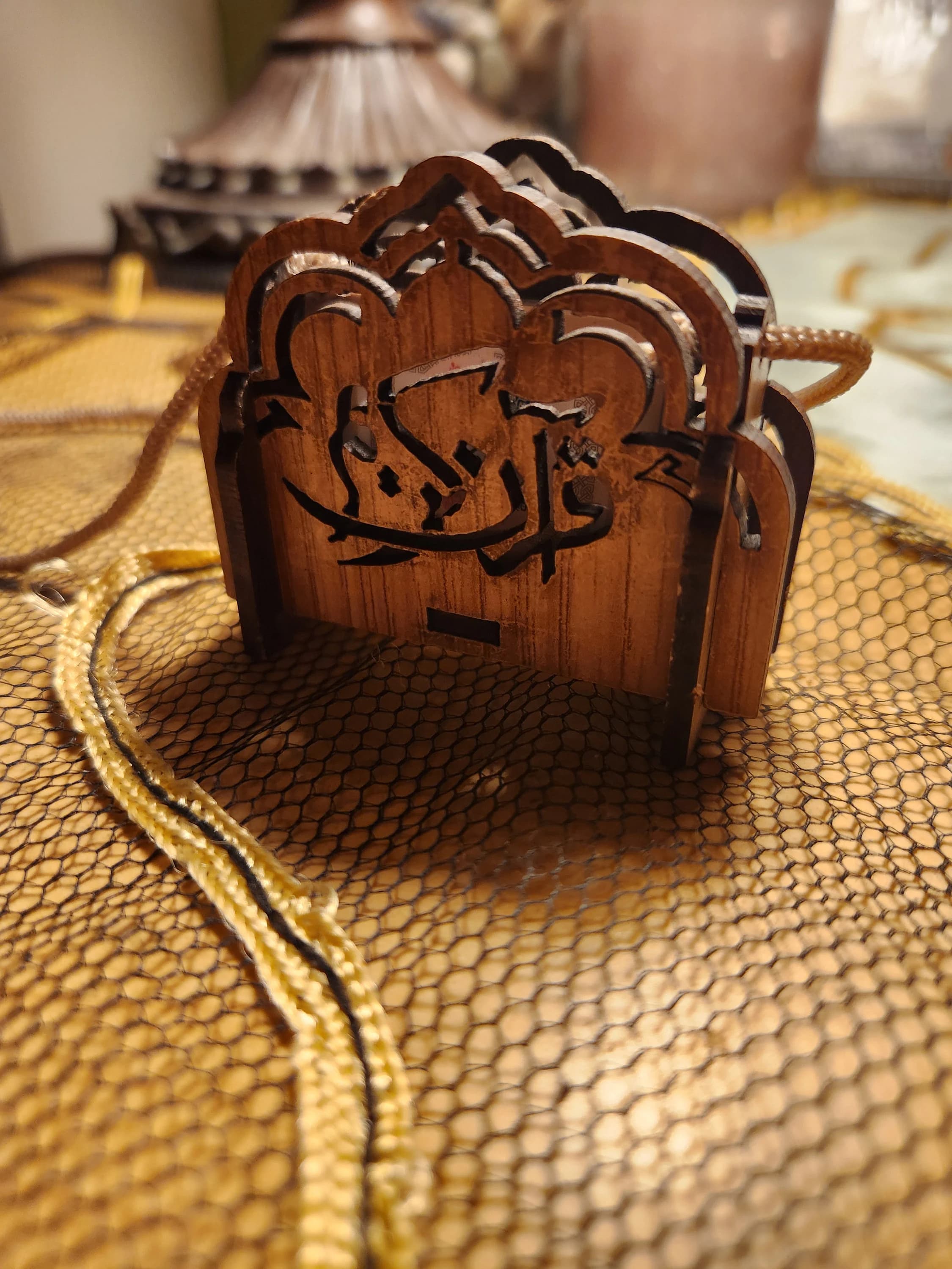 Mini Quran and wooden holder