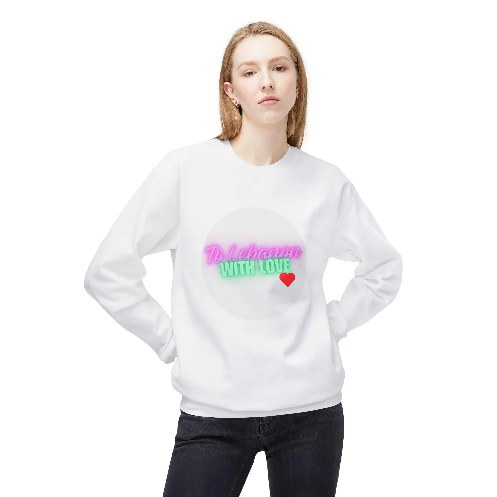 To Lebanon with love Softstyle Fleece Crewneck Sweatshirt - image 4
