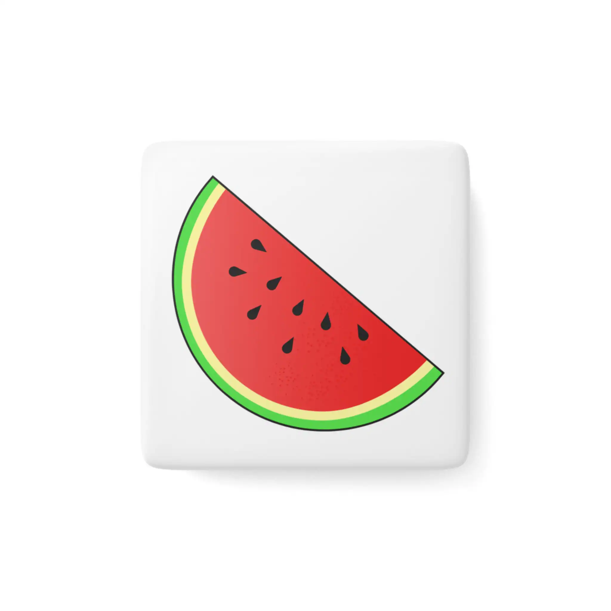 Palestinian watermelon Porcelain Magnet, Square - image 2