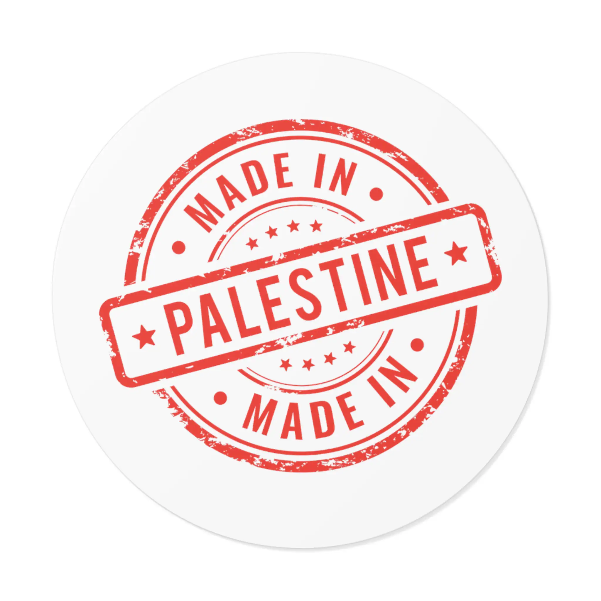Made in Palestine Round Vinyl Stickers